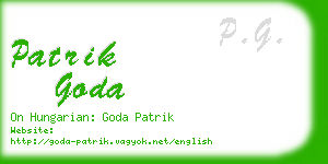 patrik goda business card